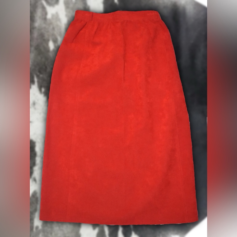 Vintage Handmade Red Highwaisted Skirt Sz 2